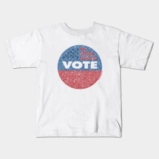 “VOTE” Distressed Circle Design Kids T-Shirt